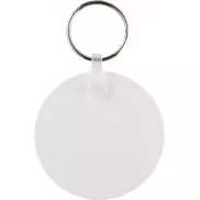 Tait łańcuch do kluczy z recyklingu w kształcie koła, biały