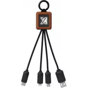 SCX.design C19 łatwy w użyciu kabel drewniany, brazowy, czarny