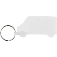 Tait łańcuch do kluczy z recyklingu w kształcie furgonu, biały