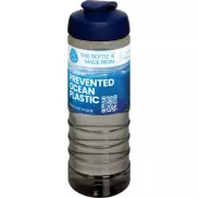 H2O Active® Eco Treble bidon z otwieraną pokrywką o pojemności 750 ml, szary, niebieski