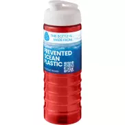 H2O Active® Eco Treble bidon z otwieraną pokrywką o pojemności 750 ml, czerwony, biały
