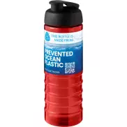 H2O Active® Eco Treble bidon z otwieraną pokrywką o pojemności 750 ml, czerwony, czarny