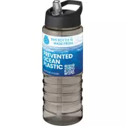 H2O Active® Eco Treble bidon z pokrywką z tutką o pojemności 750 ml , szary, czarny