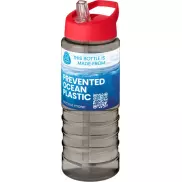 H2O Active® Eco Treble bidon z pokrywką z tutką o pojemności 750 ml , szary, czerwony