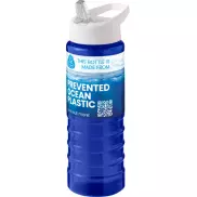 H2O Active® Eco Treble bidon z pokrywką z tutką o pojemności 750 ml , niebieski, biały
