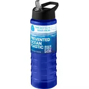 H2O Active® Eco Treble bidon z pokrywką z tutką o pojemności 750 ml , niebieski, czarny
