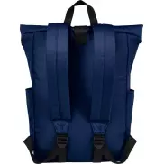 Byron plecak na laptopa 15,6 cala z tworzywa RPET z certyfikatem GRS z zawijanym zamknięciem, 18 l, niebieski