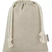 Pheebs torba na prezent z bawełny z recyklingu o gramaturze 150 g/m² i z certyfikatem GRS, mała o pojemności 0,5 l, piasek pustyni