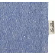 Pheebs torba na prezent z bawełny z recyklingu o gramaturze 150 g/m² i z certyfikatem GRS, mała o pojemności 0,5 l, niebieski