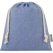 Pheebs torba na prezent z bawełny z recyklingu o gramaturze 150 g/m² i z certyfikatem GRS, średnia o pojemności 1,5 l, niebieski