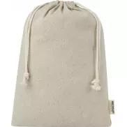 Pheebs torba na prezent z bawełny z recyklingu o gramaturze 150 g/m² i z certyfikatem GRS, duża o pojemności 4 l, piasek pustyni