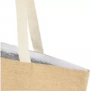 Juta torba na zakupy z juty gramaturze 300 g/m² i pojemności 12 l, piasek pustyni, biały