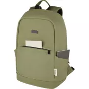 Joey 15,6-calowy plecak na laptopa z płótna z recyklingu z certyfikatem GRS o pojemności 18 l, zielony