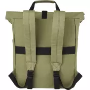 Joey 15-calowy plecak na laptopa z płótna z recyklingu z certyfikatem GRS o pojemności 15 l, zielony