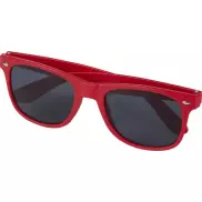 Sun Ray okulary przeciwsłoneczne z tworzywa sztucznego pochodzącego z recyklingu, czerwony