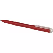 Mauna długopis żelowy z tworzywa PET z recyklingu, czerwony
