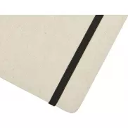 Tutico notatnik w twardej oprawie z bawełny organicznej , piasek pustyni, czarny