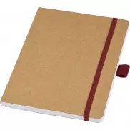 Berk notatnik z papieru z recyklingu, czerwony