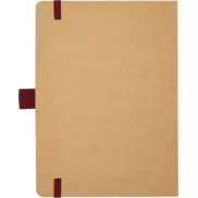 Berk notatnik z papieru z recyklingu, czerwony
