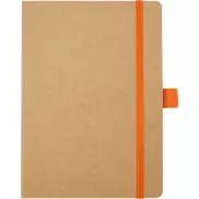 Berk notatnik z papieru z recyklingu, pomarańczowy
