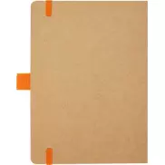 Berk notatnik z papieru z recyklingu, pomarańczowy