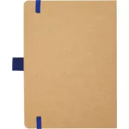 Berk notatnik z papieru z recyklingu, niebieski