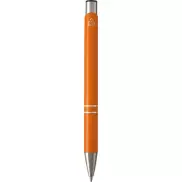 Moneta długopis z aluminium z recyklingu, pomarańczowy