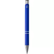 Moneta długopis z aluminium z recyklingu, niebieski