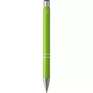 Moneta długopis z aluminium z recyklingu, zielony