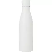 Vasa butelka ze stali nierdzwenej z recyklingu z miedzianą izolacją próżniową o pojemności 500 ml posiadająca certyfikat RCS , biały