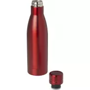 Vasa butelka ze stali nierdzwenej z recyklingu z miedzianą izolacją próżniową o pojemności 500 ml posiadająca certyfikat RCS , czerwony