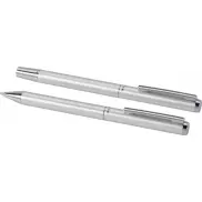 Lucetto zestaw upominkowy obejmujący długopis kulkowy z aluminium z recyklingu i pióro kulkowe, szary
