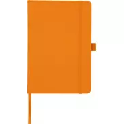 Thalaasa notatnik w twardej oprawie z plastiku pochodzącego z oceanów, pomarańczowy