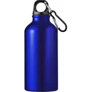 Oregon butelka na wodę z karabińczykiem wykonana z aluminium z recyklingu z certyfikatem RCS o pojemności 400 ml, niebieski