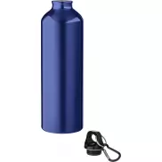 Oregon butelka na wodę o pojemności 770 ml z karabińczykiem wykonana z aluminium z recyklingu z certyfikatem RCS, niebieski