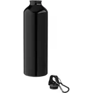 Oregon butelka na wodę o pojemności 770 ml z karabińczykiem wykonana z aluminium z recyklingu z certyfikatem RCS, czarny