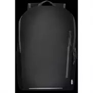 Aqua wodoodporny plecak z recyklingu z certyfikatem GRS na 15-calowego laptopa o pojemności 21 l, czarny
