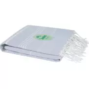 Anna bawełniany ręcznik hammam o gramaturze 150 g/m² i wymiarach 100 x 180 cm, niebieski