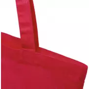 Madras torba na zakupy z bawełny z recyklingu o gramaturze 140 g/m2 i pojemności 7 l, czerwony