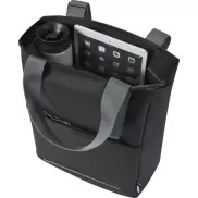 Aqua wodoodporna torba na zakupy o pojemności 14 l na 14-calowego laptopa wykonana z materiałów z recyklingu z certyfikatem G, czarny