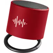Głośnik z podświetlanym logo SCX.design S26, czerwony, czarny