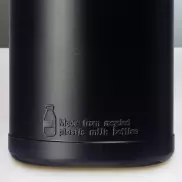 Baseline bidon o pojemności 500 ml z wieczkiem zaciskowym z materiałów z recyklingu, czarny, niebieski