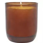 Wellmark Discovery dozownik na mydło do rąk o pojemności 200 ml i zestaw świec zapachowych 150 g - o zapachu bambusa , żółty