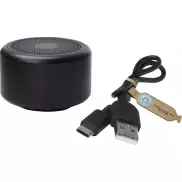 Rise mini głośnik Bluetooth® o mocy 3 W z aluminium z recyklingu z certyfikatem RCS , czarny