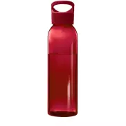 Sky butelka na wodę o pojemności 650 ml z tworzyw sztucznych pochodzących z recyklingu, czerwony