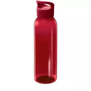 Sky butelka na wodę o pojemności 650 ml z tworzyw sztucznych pochodzących z recyklingu, czerwony