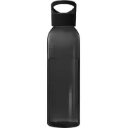 Sky butelka na wodę o pojemności 650 ml z tworzyw sztucznych pochodzących z recyklingu, czarny