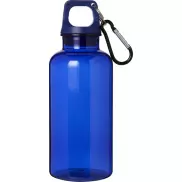 Oregon butelka na wodę o pojemności 400 ml z karabińczykiem wykonana z tworzyw sztucznych pochodzących z recyklingu z certyfi, niebieski