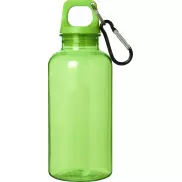 Oregon butelka na wodę o pojemności 400 ml z karabińczykiem wykonana z tworzyw sztucznych pochodzących z recyklingu z certyfi, zielony