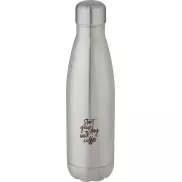 Cove butelka o pojemności 500 ml wykonana ze stali nierdzewnej z recyklingu z miedzianą izolacją próżniową posiadająca certyf, szary